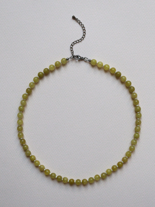 Le collier Jaune/vert et crème