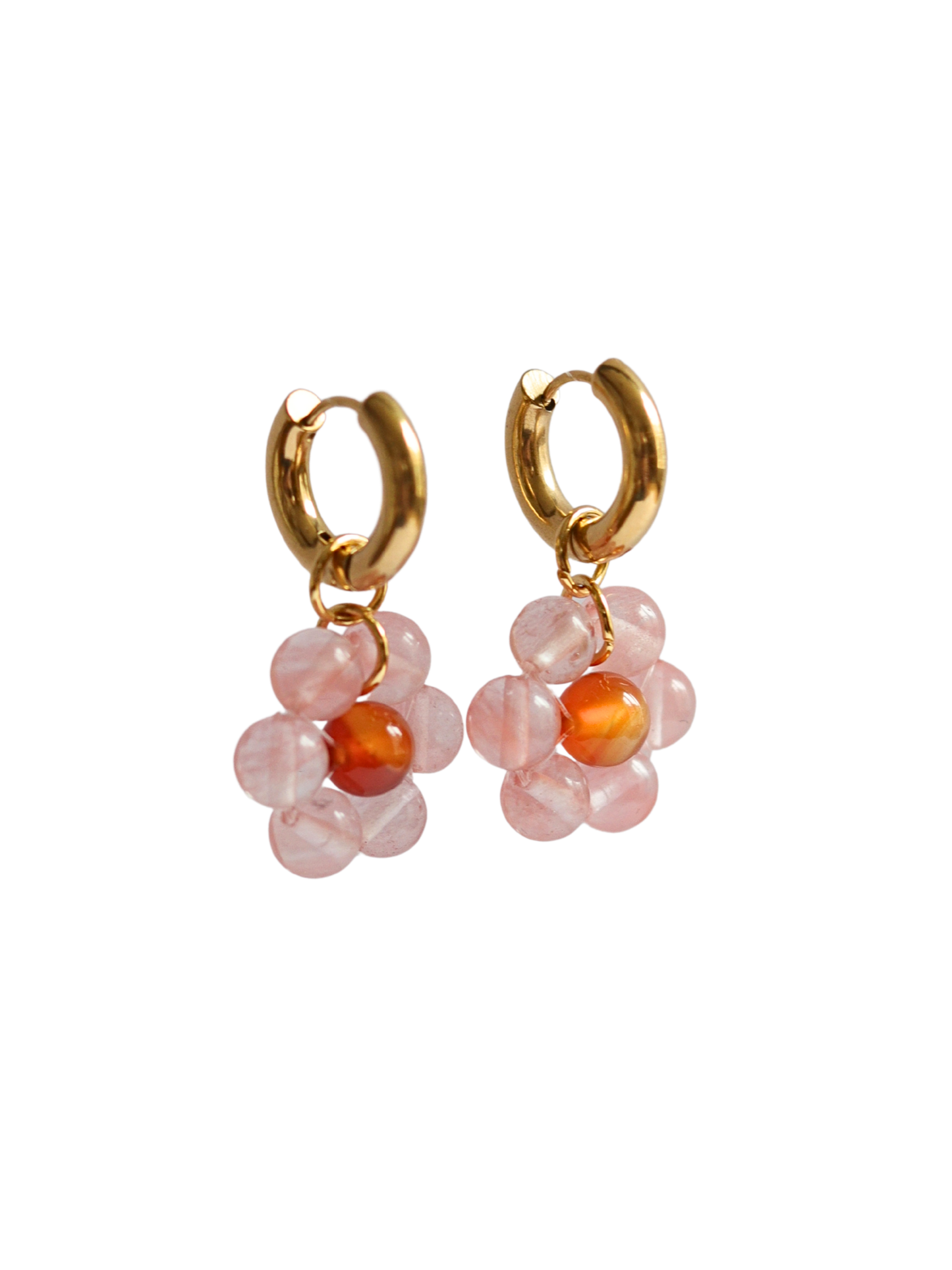 Créoles Flore Rose / Orange