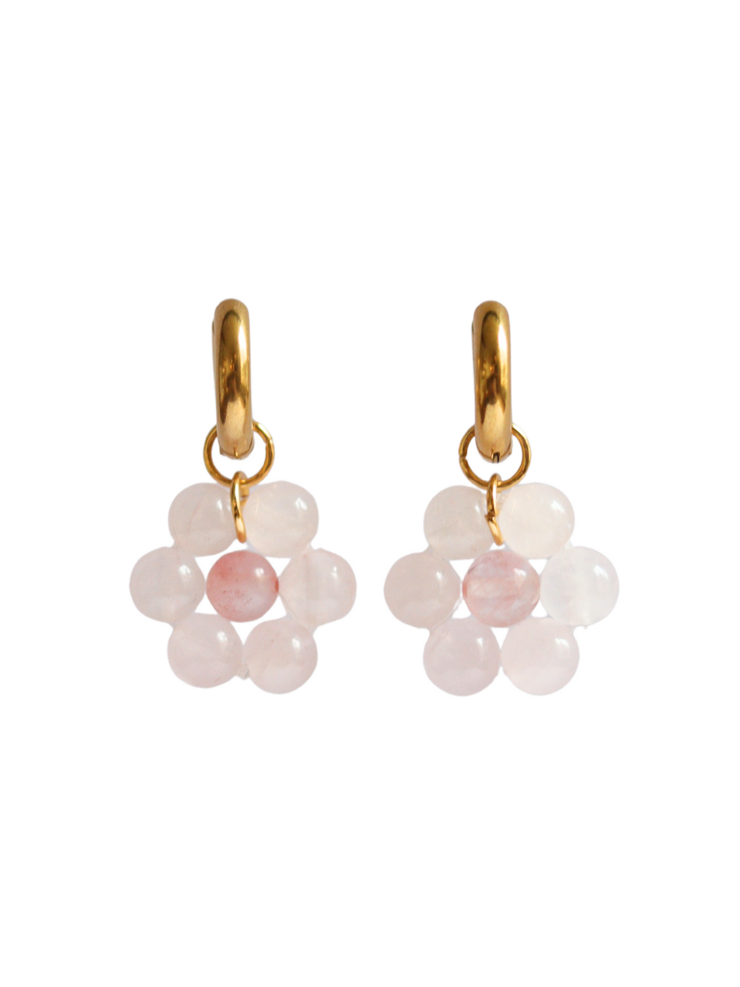 Créoles Flore Rose Pastel