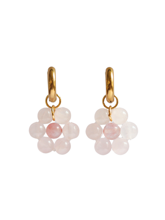 Créoles Flore Rose Pastel