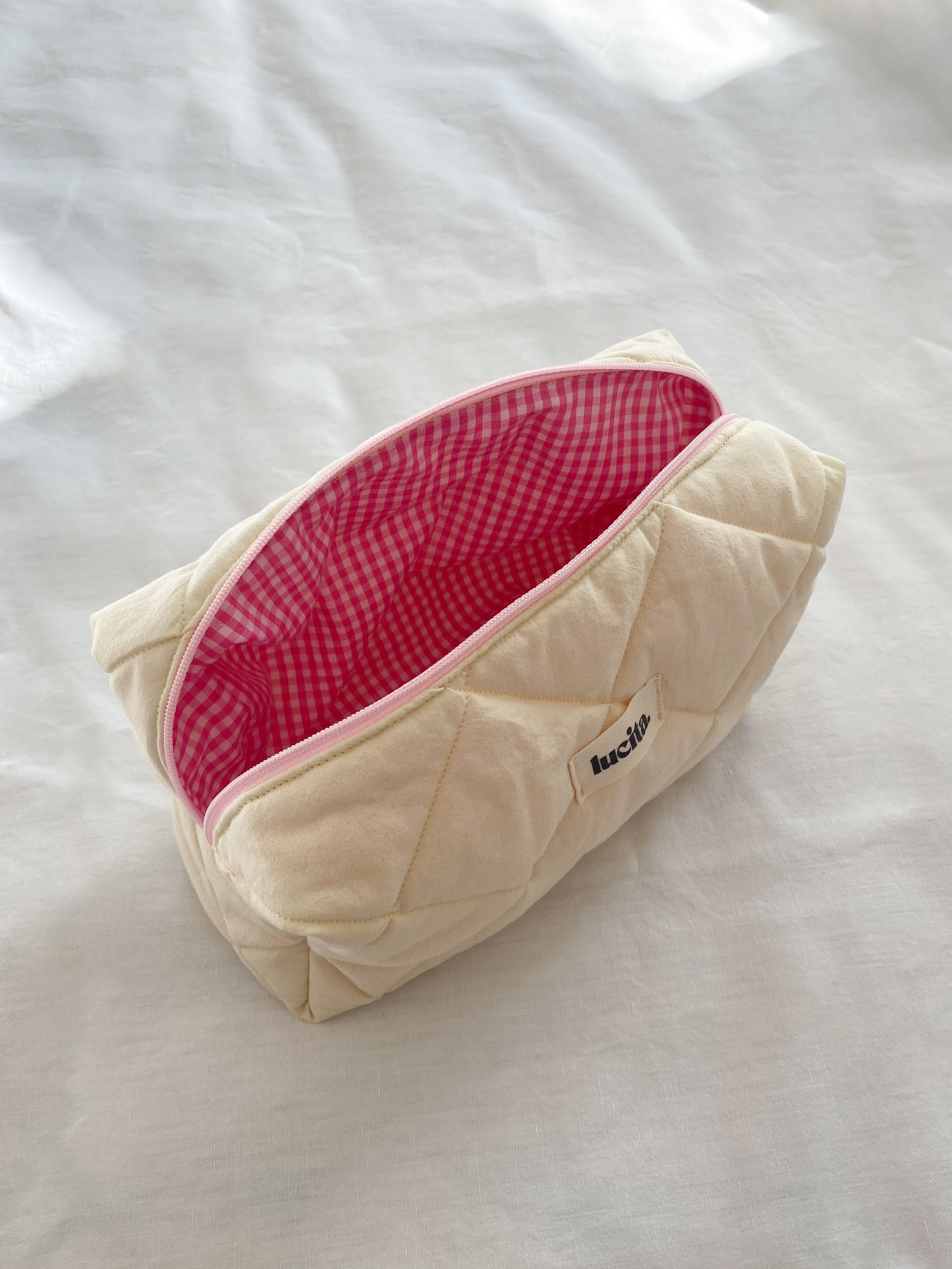 La trousse beauté Rosie jaune beurre et rose