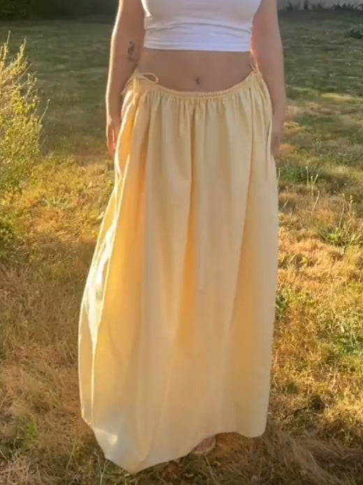 Jupe Inès - Vichy jaune